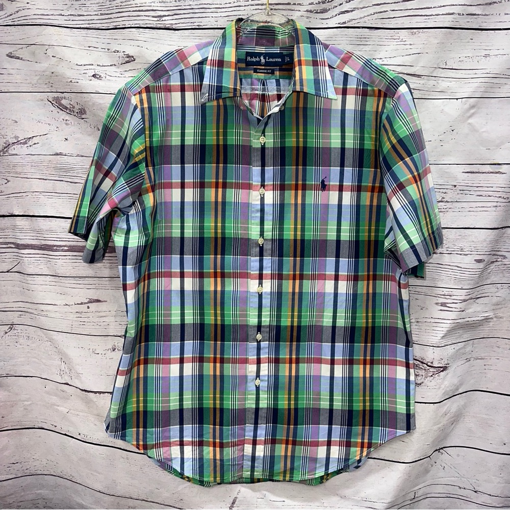 Polo Ralph Lauren Men's Multicolor Plaid Shirt Size Large  Snag Shown Picture #3
